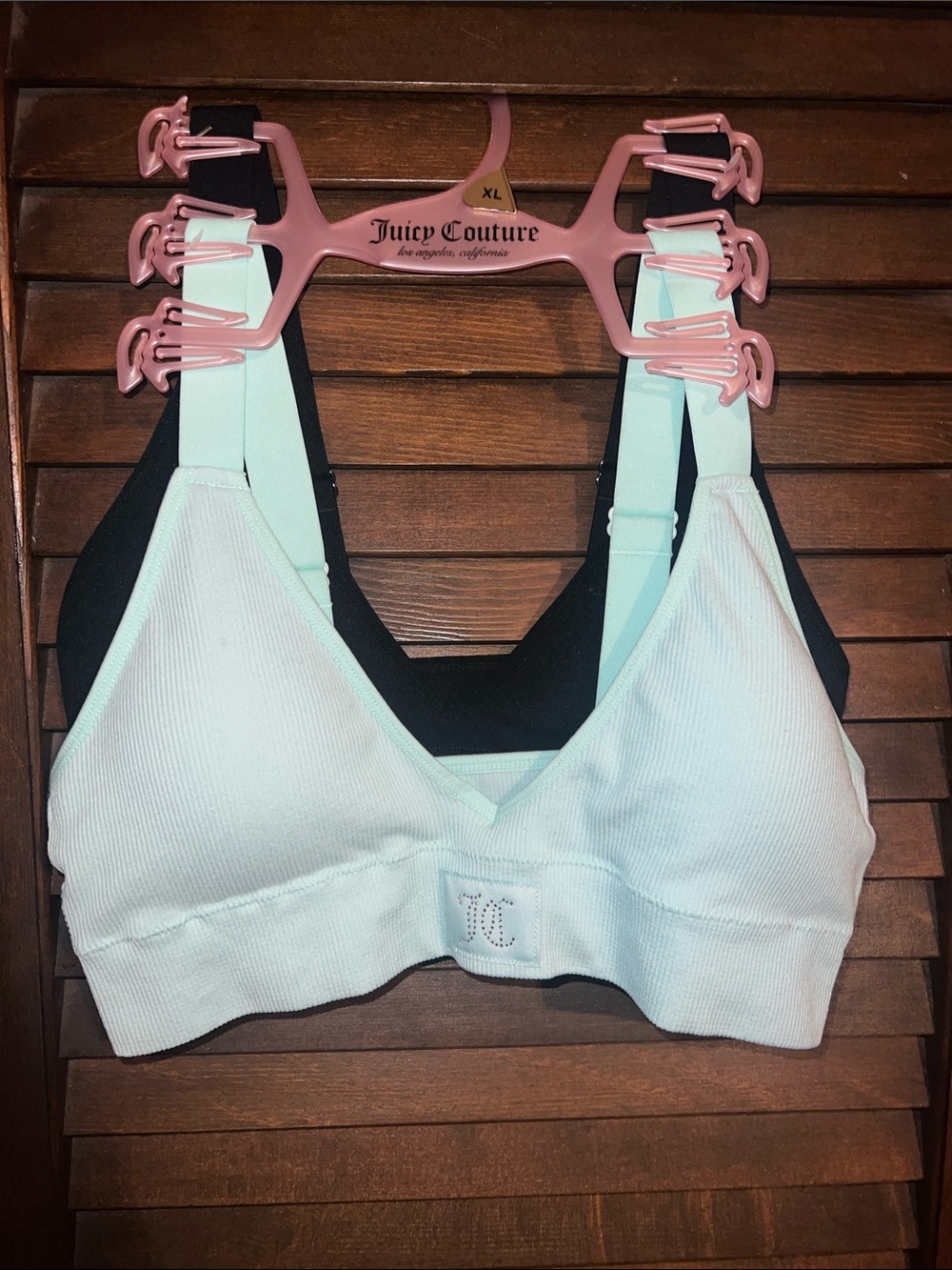 Juicy Couture Ribbed Support Bralettes - set of 2